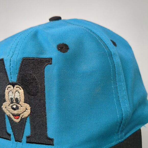 Mickey Mouse Snapback Hat Blue One Size Adjustable Embroidered Goofy's Hat Co - Picture 4 of 9